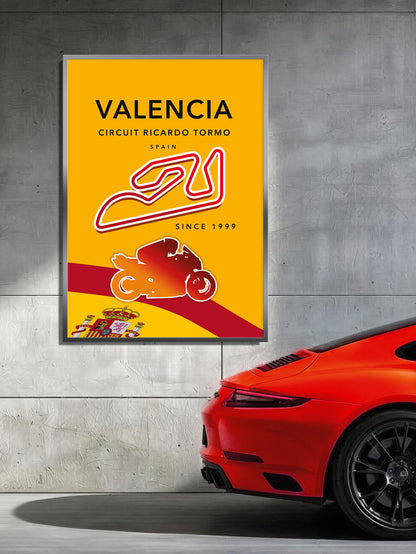Valencia MotoGP poster print – Spain wall art final