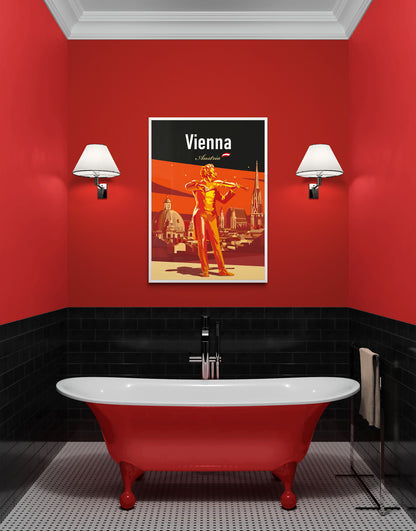 Vienna Austria Travel poster / Vienna Travel Print / Classical Music Poster
