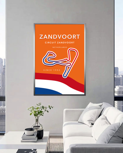 Zandvoort Circuit Track Poster – Dutch F1 Wall Art
