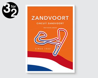 Circuit Zandvoort F1 Poster / F1 Racing Track / F1 Gift