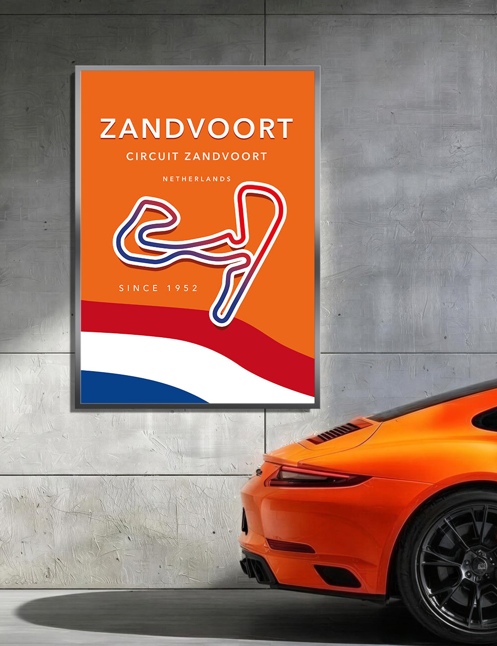 Zandvoort F1 circuit track map poster print – Dutch Grand Prix wall art
