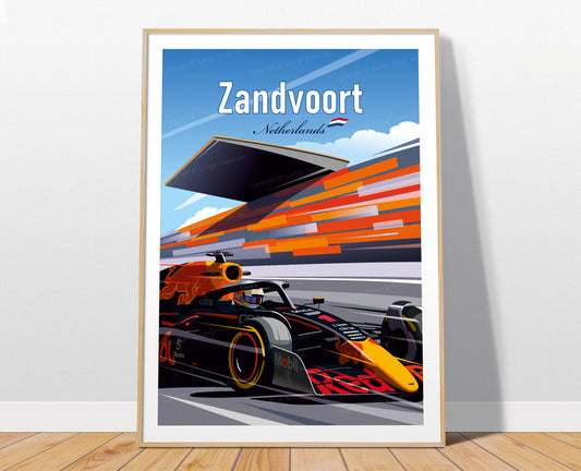 Zandvoort F1 poster print – Red Bull Dutch Grand Prix wall art