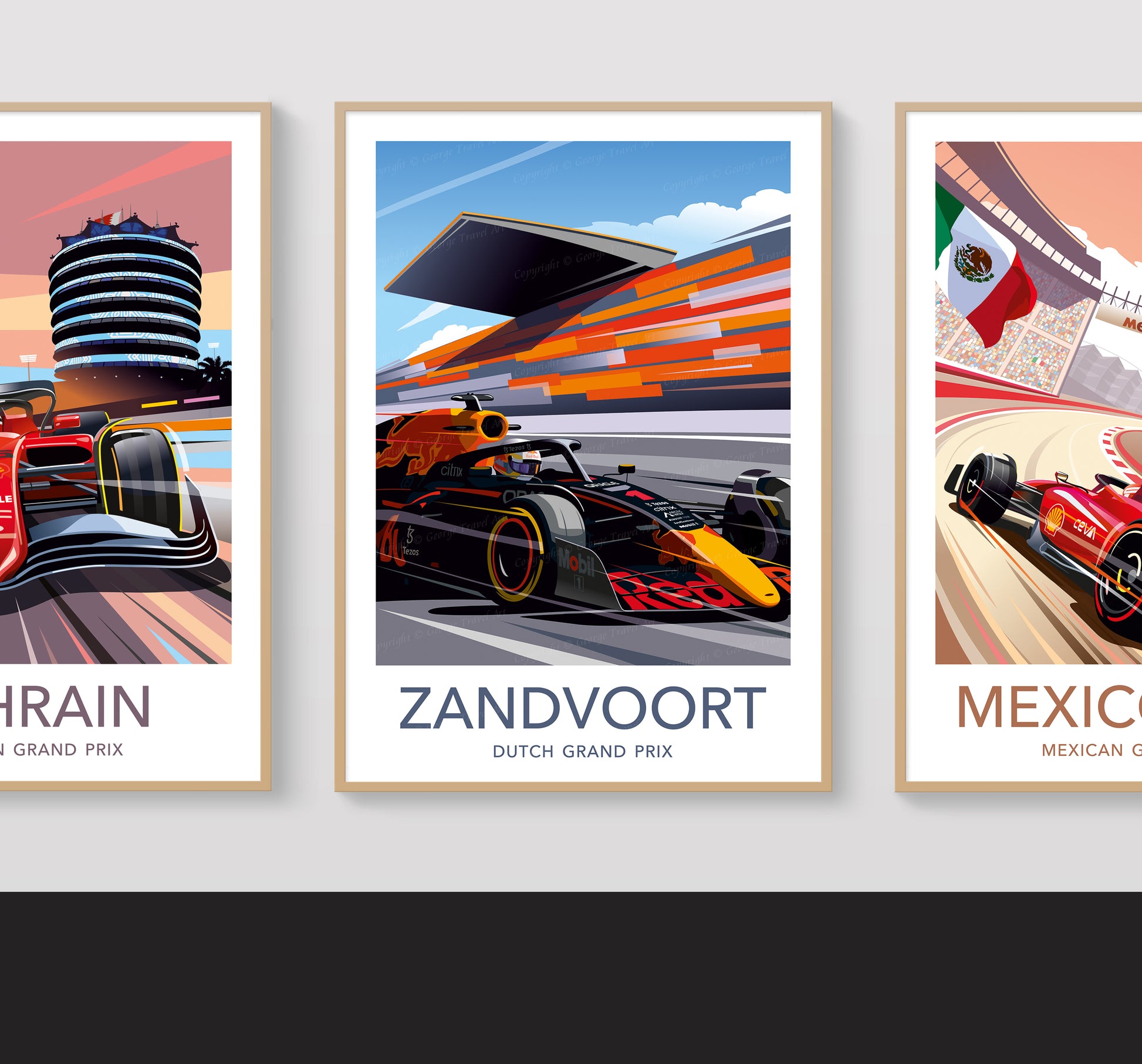 Zandvoort F1 poster – Red Bull Verstappen wall art second angle