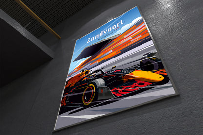 Zandvoort F1 Poster / Formula1 Verstappen Print / Red Bull Wall Art