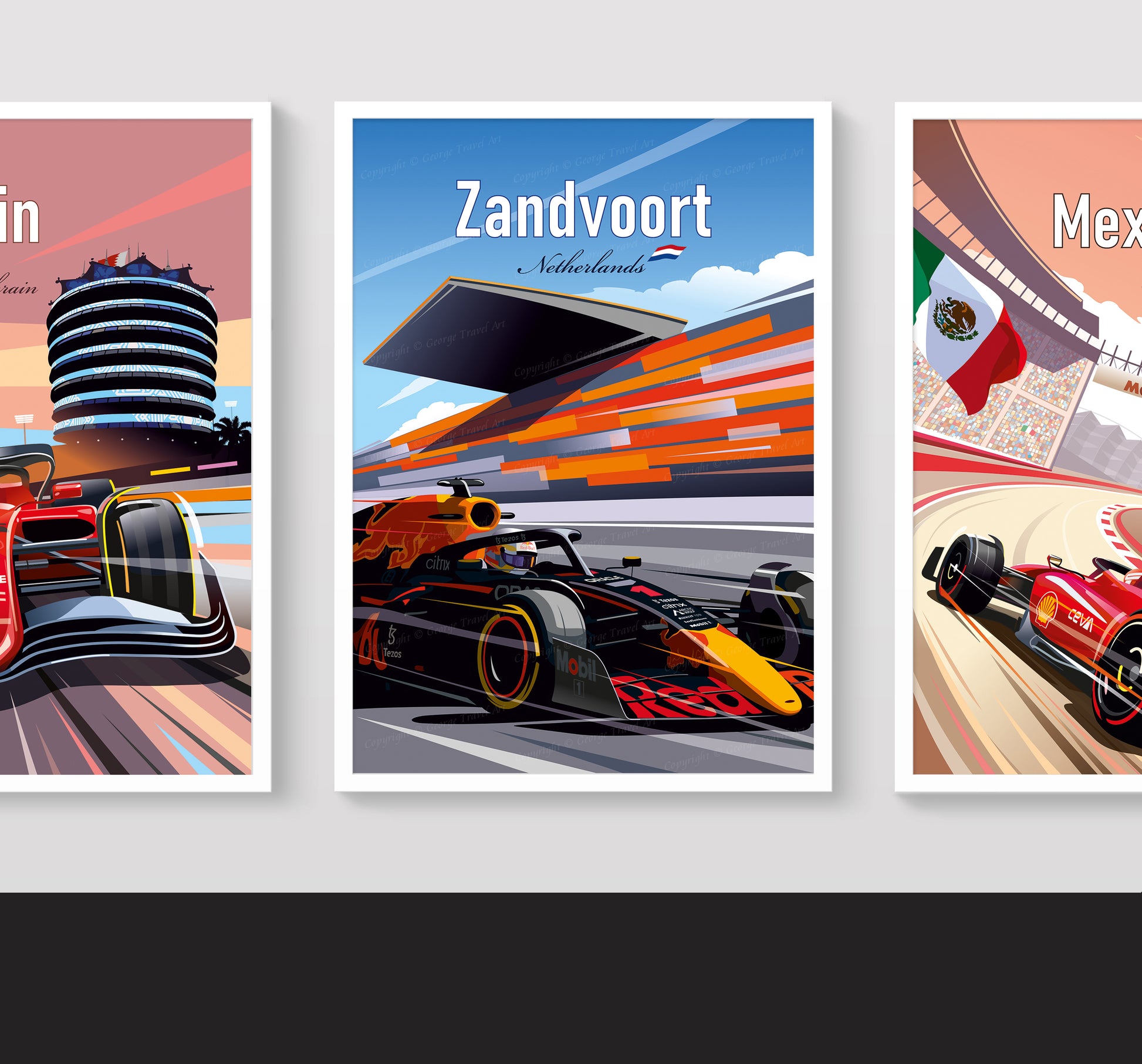 Zandvoort F1 poster – Red Bull wall art second angle