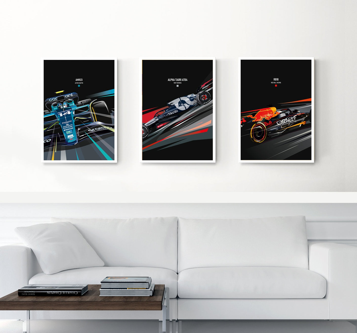 AlphaTauri AT04 Formula 1 race car poster – modern motorsport artwork