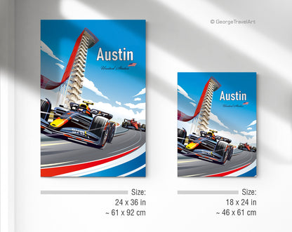 Austin COTA F1 canvas – Red Bull Formula 1 wall art