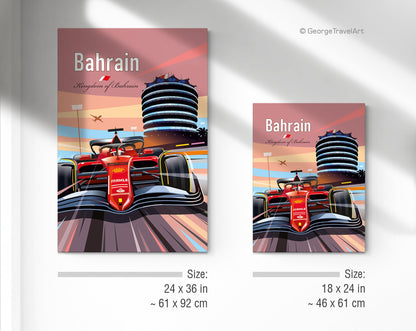 Bahrain GP F1 canvas – Ferrari Formula 1 wall art print