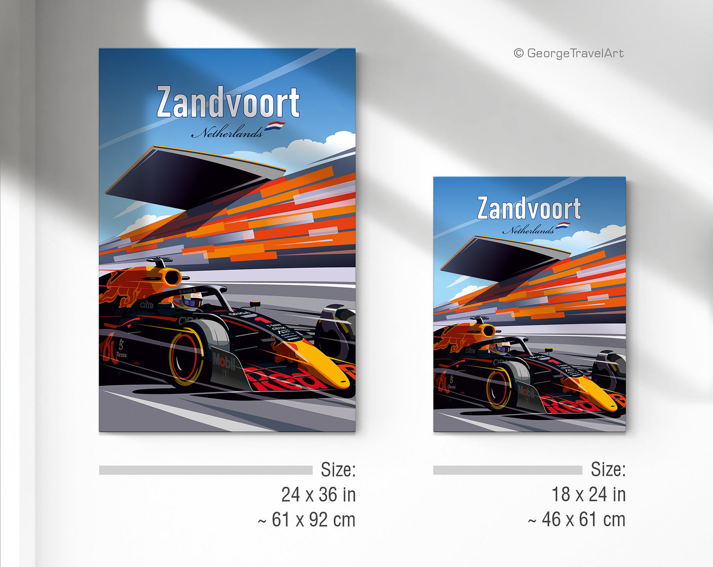 Zandvoort F1 Canvas Print / Formula1 Verstappen / Red Bull Wall Art / F1 Netherlands