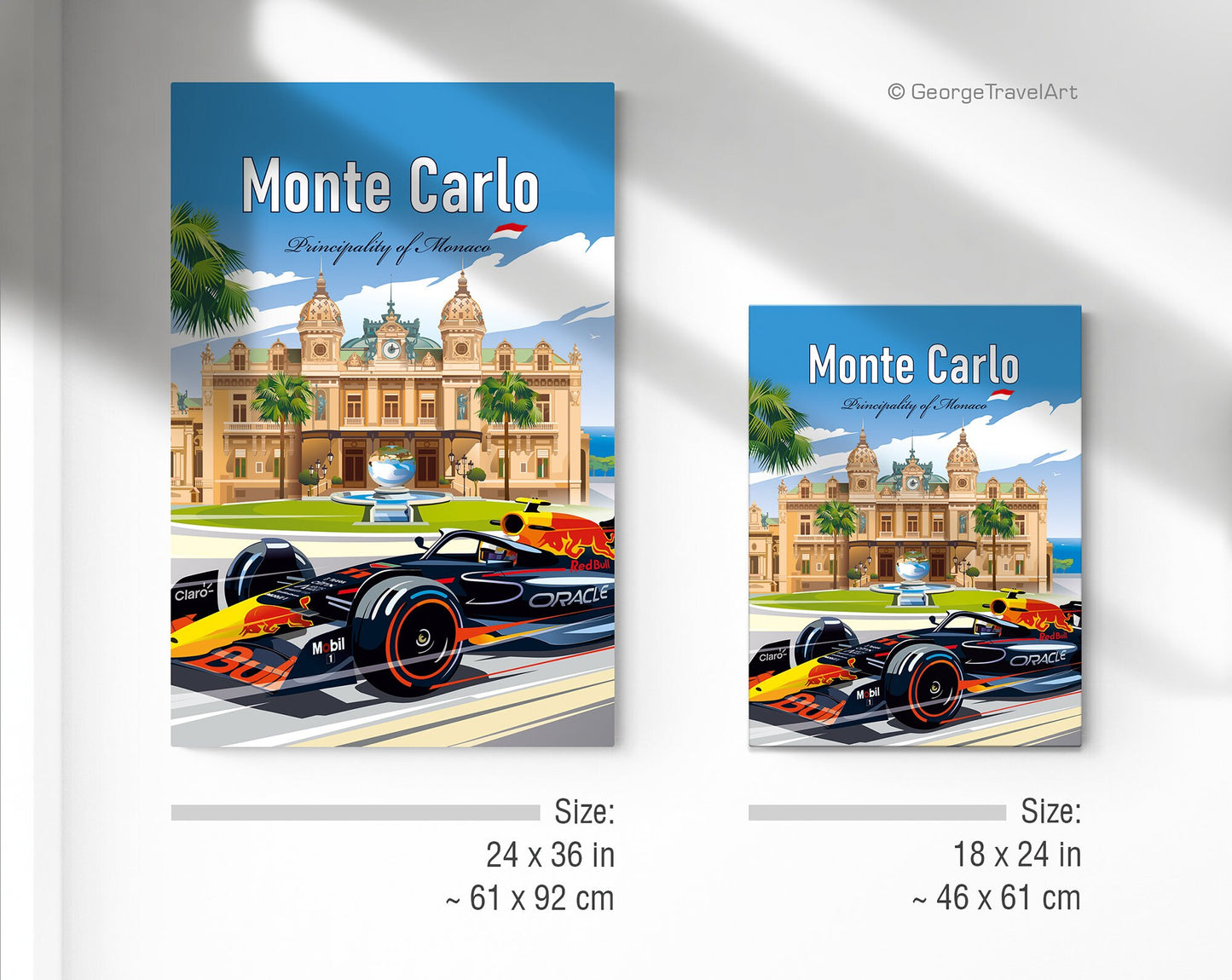 Monte Carlo F1 Canvas Print / Monaco Formula-1 Print / F1 Wall Art / F1 Gift