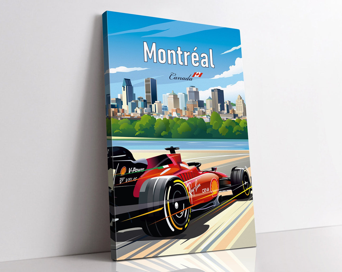 Montréal F1 Canvas Print / Ferrari F1 / F1 Wall Art / Canadian Grand Prix