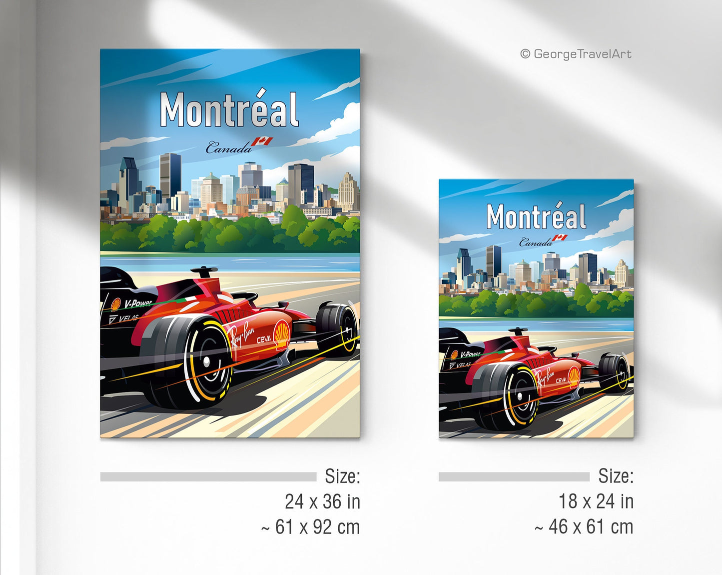Montréal F1 Canvas Print / Ferrari F1 / F1 Wall Art / Canadian Grand Prix