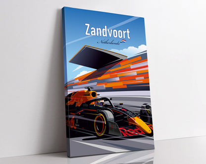 Zandvoort F1 Canvas Print / Formula1 Verstappen / Red Bull Wall Art / F1 Netherlands