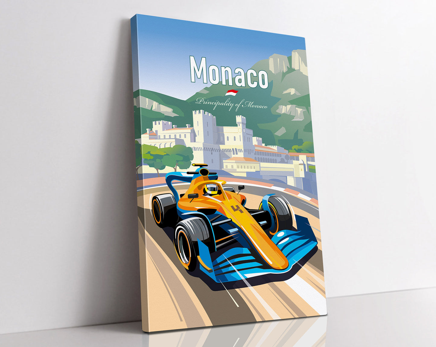Monaco F1 Canvas Print / Formula-1 Print / F1 Wall Art / F1 Gift/ McLaren