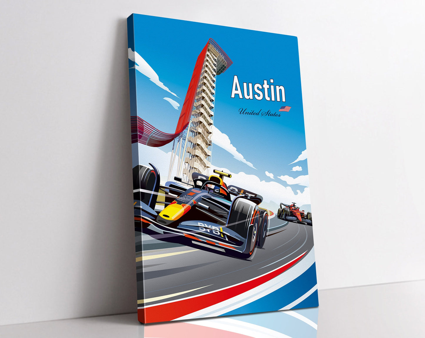 Austin F1 Canvas / Circuit of the Americas Canvas / F1 Texas / Red Bull F1 Wall Art