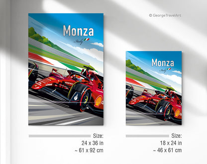 Monza F1 Canvas Print / Ferrari Formula1 / F1 Gift
