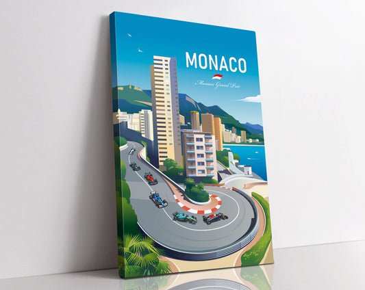 Monaco Grand Prix F1 canvas – Ferrari Formula 1 wall art