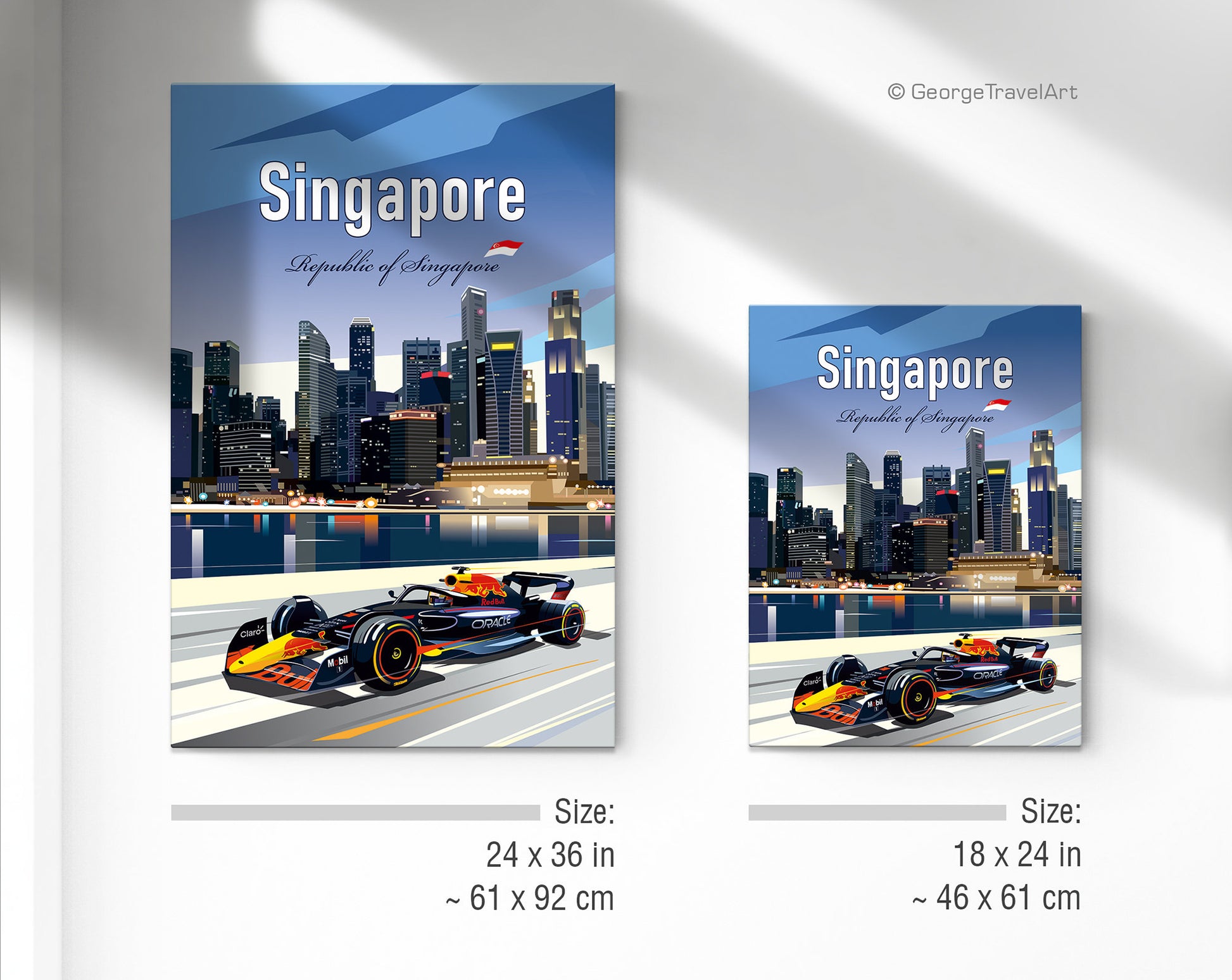 Singapore Grand Prix F1 canvas – Red Bull Formula 1 wall art
